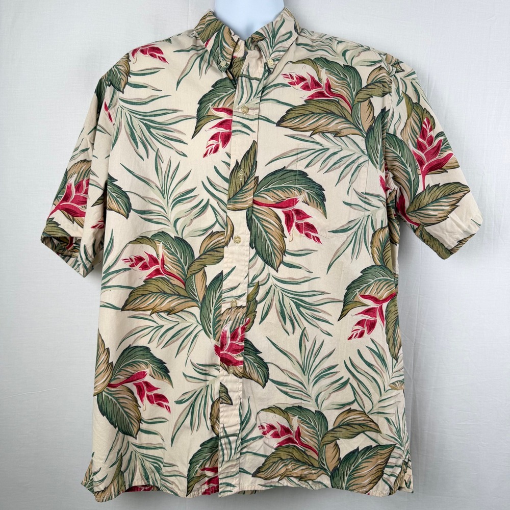 Reyn Spooner Hawaiian Traditionals Mens XXL Cotton Tropical Floral Button Down